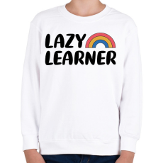 PRINTFASHION Lazy learner (Black) - Gyerek pulóver - Fehér