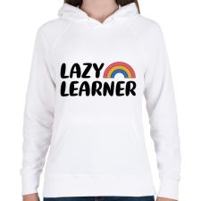 PRINTFASHION Lazy learner (Black) - Női kapucnis pulóver - Fehér női pulóver, kardigán