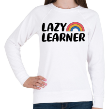 PRINTFASHION Lazy learner (Black) - Női pulóver - Fehér női pulóver, kardigán
