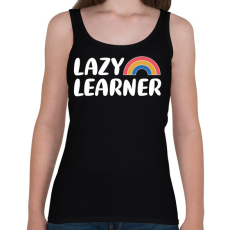 PRINTFASHION Lazy learner (White) - Női atléta - Fekete