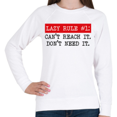 PRINTFASHION Lazy rule #1 - Női pulóver - Fehér