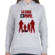 PRINTFASHION LCDP - Női kapucnis pulóver - Sport szürke női pulóver, kardigán