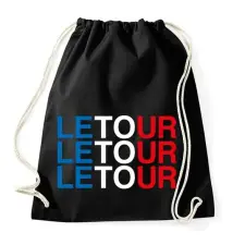 PRINTFASHION Le Tour - Sportzsák, Tornazsák - Fekete tornazsák