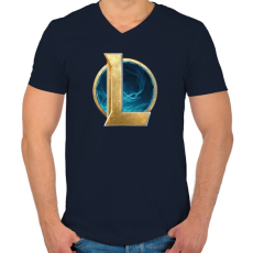 PRINTFASHION League of legends - Férfi V-nyakú póló - Sötétkék