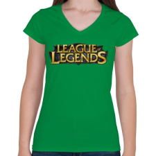 PRINTFASHION League of Legends - Női V-nyakú póló - Zöld női póló