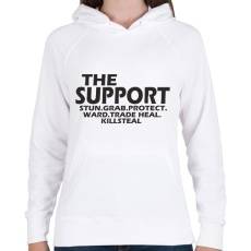 PRINTFASHION League of legends Support main - Női kapucnis pulóver - Fehér