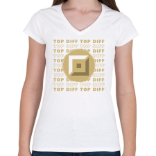 PRINTFASHION League of Legends - TOP DIFF - Női V-nyakú póló - Fehér női póló
