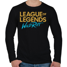 PRINTFASHION League of Legends - Wild Rift - Férfi hosszú ujjú póló - Fekete férfi póló
