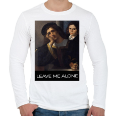 PRINTFASHION Leave me alone - Férfi hosszú ujjú póló - Fehér