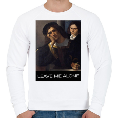 PRINTFASHION Leave me alone - Férfi pulóver - Fehér