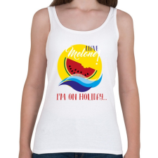 PRINTFASHION Leave me alone! - Hagyj békén, nyaralok! - Női atléta - Fehér női trikó