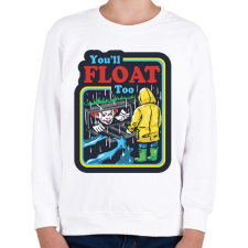 PRINTFASHION Lebegj Pennywise-szal - Gyerek pulóver - Fehér gyerek pulóver, kardigán