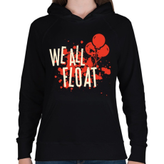 PRINTFASHION Lebegünk! - Női kapucnis pulóver - Fekete
