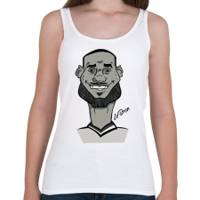 PRINTFASHION LeBron caricature - Női atléta - Fehér női trikó