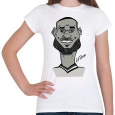 PRINTFASHION LeBron caricature - Női póló - Fehér
