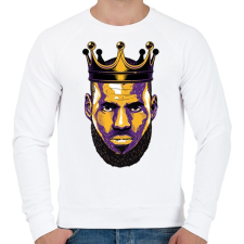 PRINTFASHION Lebron James - Férfi pulóver - Fehér férfi pulóver, kardigán