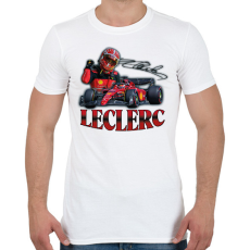 PRINTFASHION Leclerc F1 - Férfi póló - Fehér