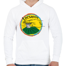 PRINTFASHION lecsapós 1 - Férfi kapucnis pulóver - Fehér férfi pulóver, kardigán