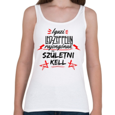 PRINTFASHION Led Zeppelin - Női atléta - Fehér női trikó