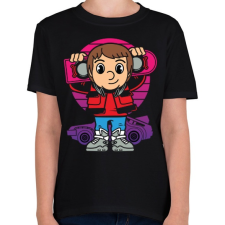 PRINTFASHION Légdeszkás - Gyerek póló - Fekete gyerek póló