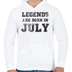 PRINTFASHION Legend are born in.  - Férfi kapucnis pulóver - Fehér