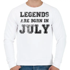 PRINTFASHION Legend are born in.  - Férfi pulóver - Fehér