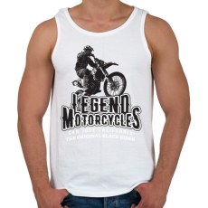 PRINTFASHION Legend Motorcycles - Férfi atléta - Fehér