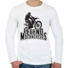 PRINTFASHION Legend Motorcycles - Férfi hosszú ujjú póló - Fehér