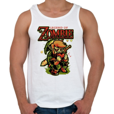 PRINTFASHION Legend of Zombie - Férfi atléta - Fehér