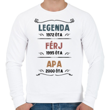 PRINTFASHION Legenda, férj, apa - Férfi pulóver - Fehér férfi pulóver, kardigán