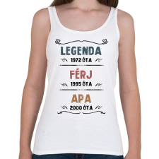 PRINTFASHION Legenda, férj, apa - Női atléta - Fehér női trikó