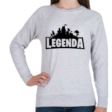 PRINTFASHION Legenda - Fortnite Style (Fekete) - Női pulóver - Sport szürke