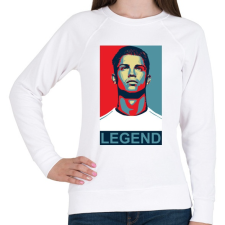 PRINTFASHION Legenda - Női pulóver - Fehér női pulóver, kardigán