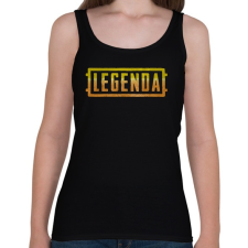 PRINTFASHION Legenda - PUBG Style - Női atléta - Fekete női trikó