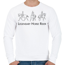 PRINTFASHION Legendary Horse Rider - Férfi pulóver - Fehér férfi pulóver, kardigán