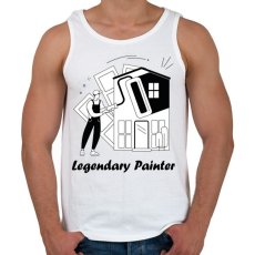 PRINTFASHION Legendary Painter - Férfi atléta - Fehér