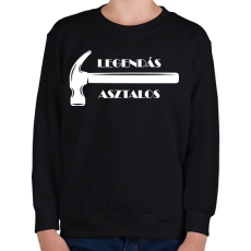 PRINTFASHION Legendás asztalos -fehér - Gyerek pulóver - Fekete