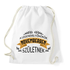 PRINTFASHION Legendás főnökök - Hónappal - Sportzsák, Tornazsák - Fehér tornazsák