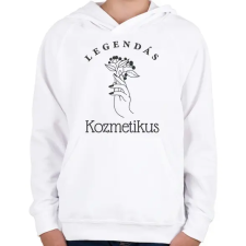 PRINTFASHION Legendás kozmetikus - Gyerek kapucnis pulóver - Fehér gyerek pulóver, kardigán