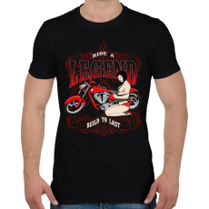PRINTFASHION Legendás motoros - Férfi póló - Fekete