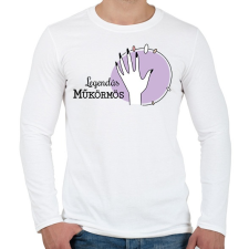 PRINTFASHION Legendás műkörmös - Férfi hosszú ujjú póló - Fehér férfi póló