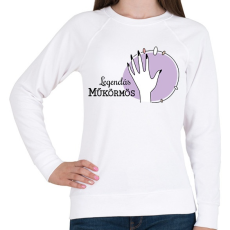 PRINTFASHION Legendás műkörmös - Női pulóver - Fehér