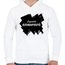 PRINTFASHION Legendás szobafestő - Férfi kapucnis pulóver - Fehér