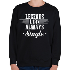 PRINTFASHION Legends are always single - Gyerek pulóver - Fekete gyerek pulóver, kardigán
