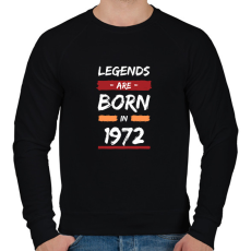 PRINTFASHION Legends are born in 1972 - Férfi pulóver - Fekete