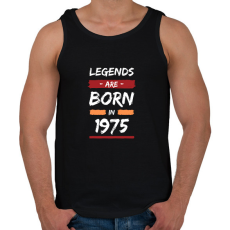 PRINTFASHION Legends are born in 1975 - Férfi atléta - Fekete
