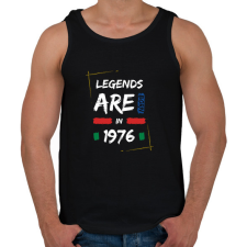 PRINTFASHION Legends are born in 1976 - Férfi atléta - Fekete atléta, trikó