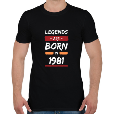 PRINTFASHION Legends are born in 1981 - Férfi póló - Fekete férfi póló