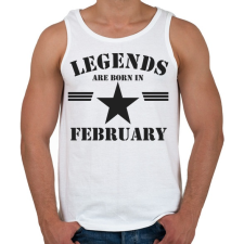 PRINTFASHION Legends are born in february - Férfi atléta - Fehér atléta, trikó
