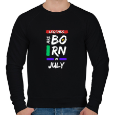 PRINTFASHION Legends are born in july - Férfi pulóver - Fekete férfi pulóver, kardigán